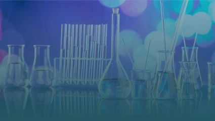 Abstract digital visualization showing fluctuating bar graph with green and blue gradient overlay