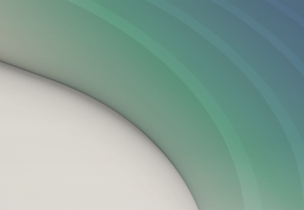 Abstract curved design with soft gradient from white to teal to navy blue