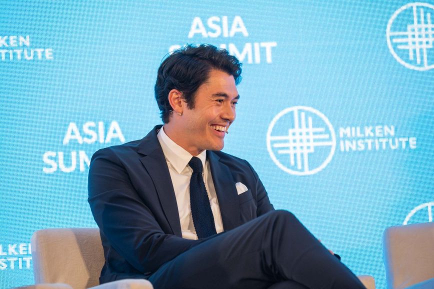 Henry Golding on stage