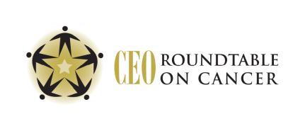 CEO Roundtable on Cancer logo featuring a gold star with a figure in the center