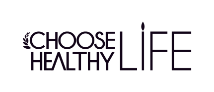 Choose Healthy Life logo in black text with heartbeat line graphic