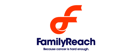 FamilyReach logo with red curved symbol above navy blue text