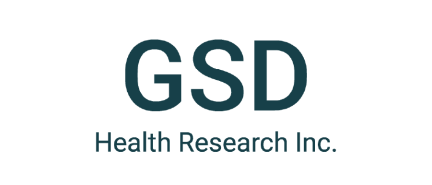 GSD Health Research Inc. logo in dark blue text