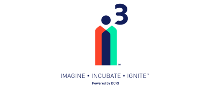 i3 logo with three vertical bars in red, white, and teal above tagline "IMAGINE • ACCURACY • IGNITE"
