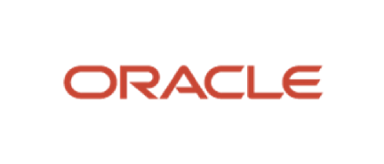 Oracle logo in red text on white background