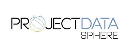 ProjectDataSphere logo with stylized sphere icon replacing the O in Project